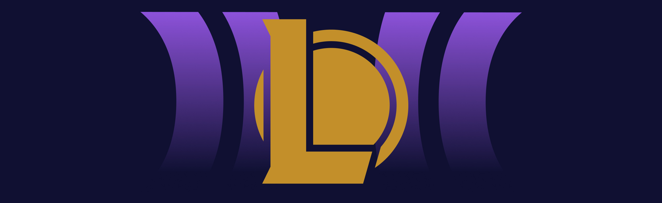simplified version of league of legends logo outline, with a purple cloudbet logo in the background