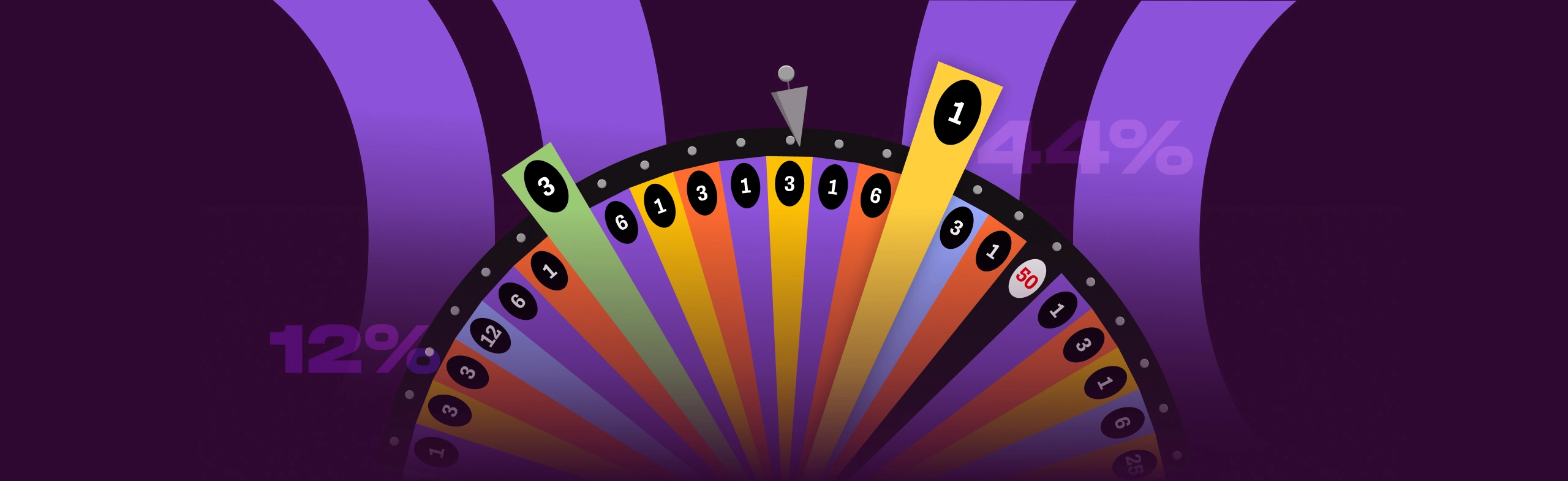 graphic illustration of big wheel casino game